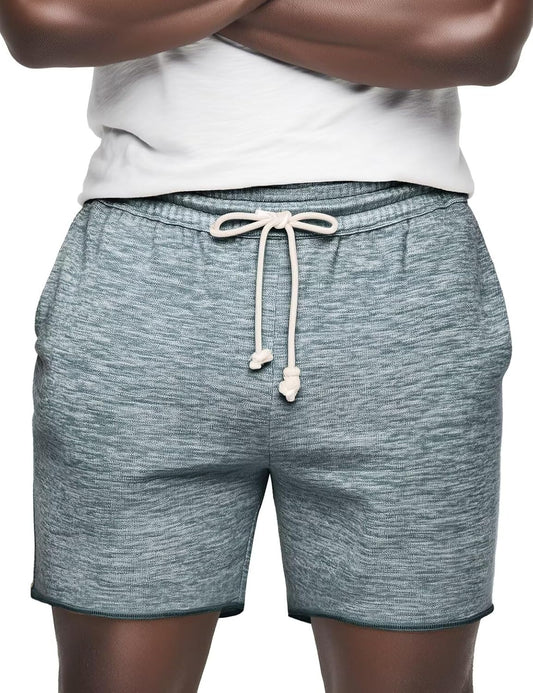 Athletic Running Shorts Men Knit Terry Gym Shorts for Men with Pockets