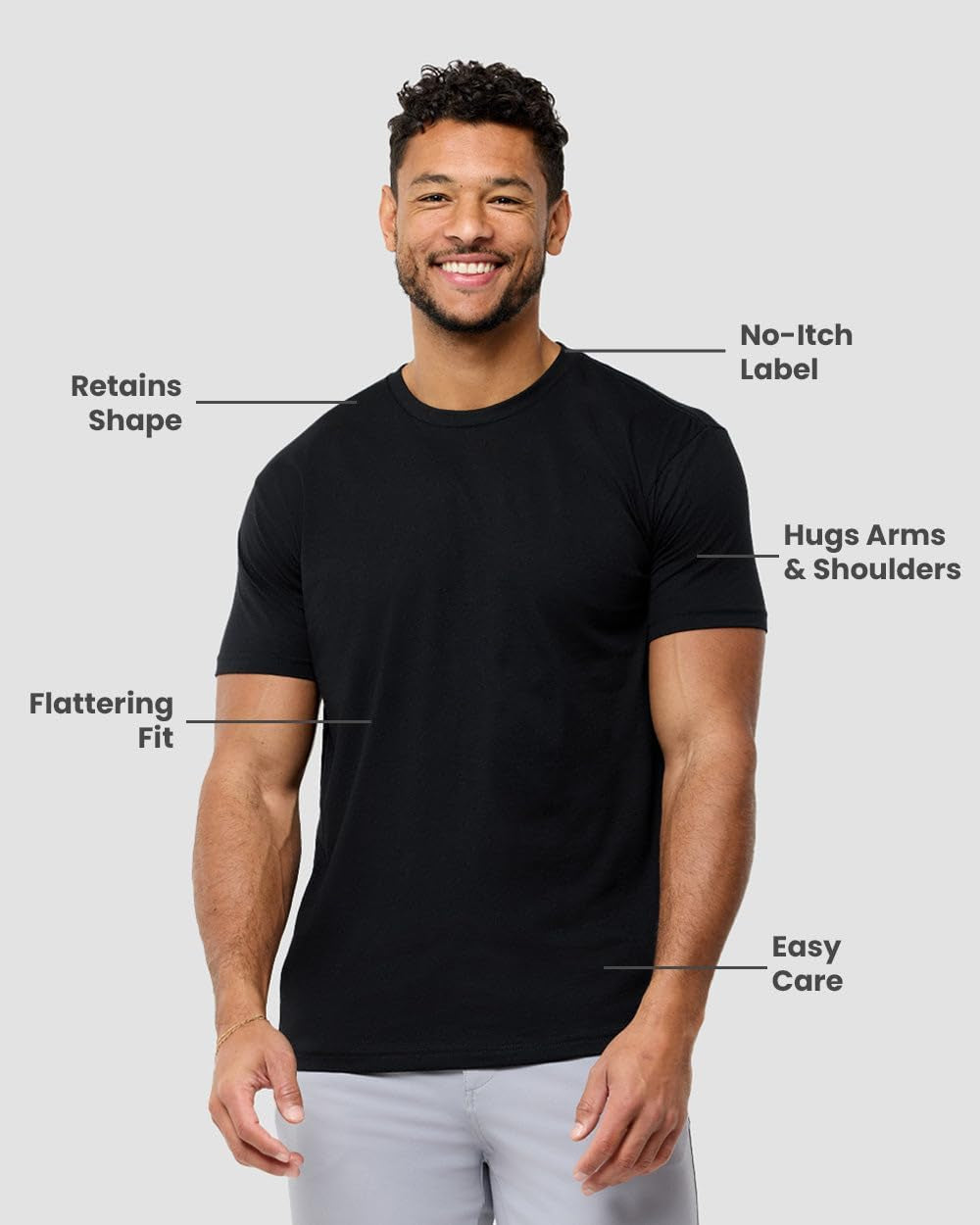 Men'S T-Shirts - Short Sleeve Crew Neck Soft Fitted Tees S - 4XL