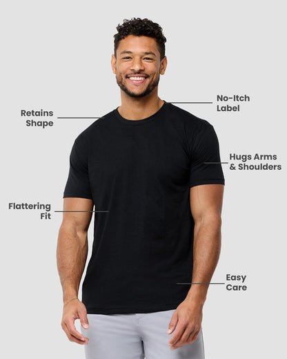 Men'S T-Shirts - Short Sleeve Crew Neck Soft Fitted Tees S - 4XL